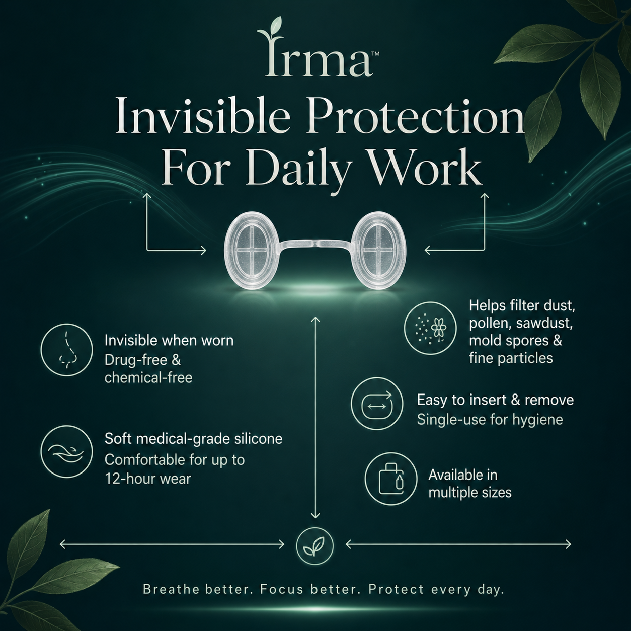 Irma™ Invisible Nasal Filters