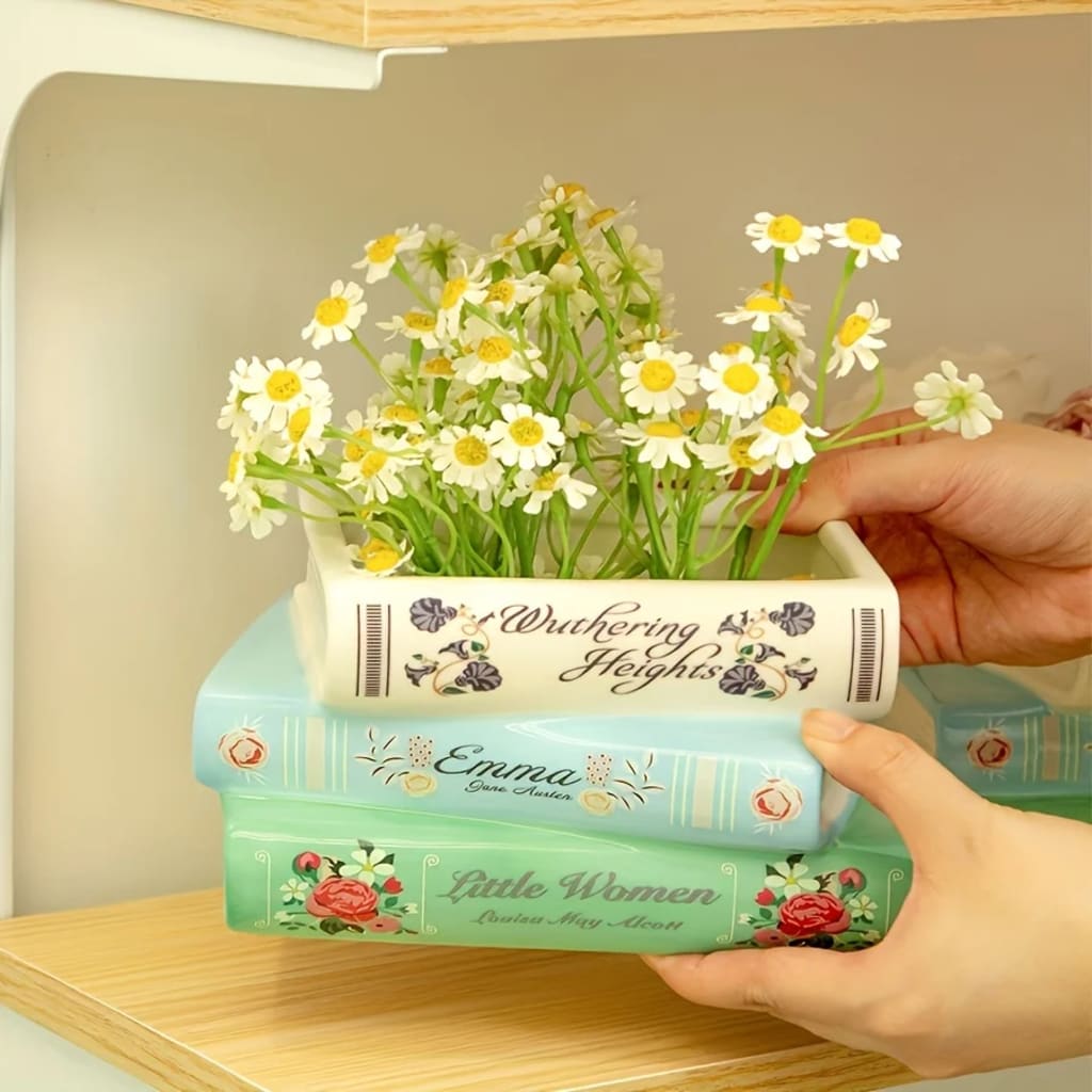 Stacked Books Planter