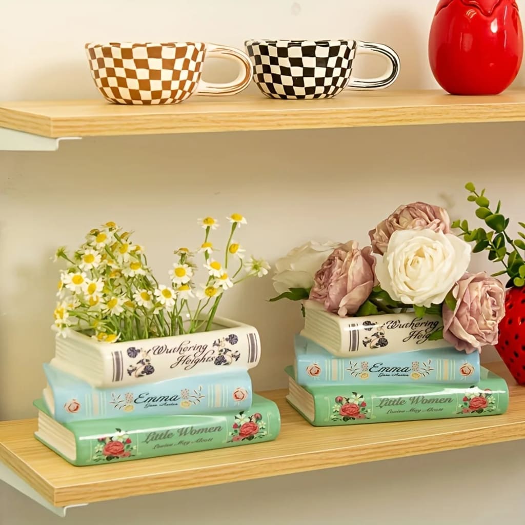 Stacked Books Planter