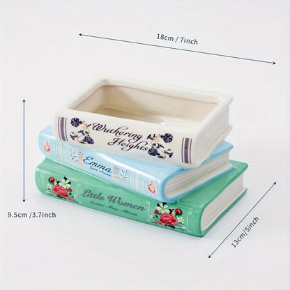 Stacked Books Planter