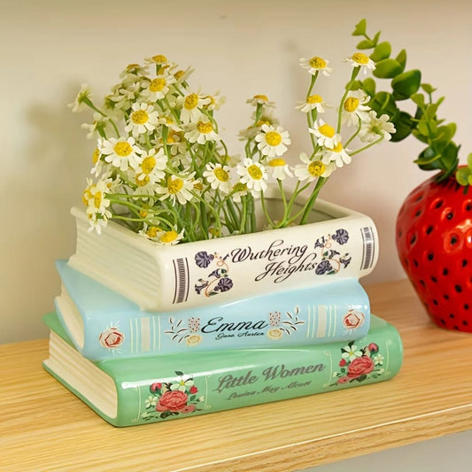 Stacked Books Planter